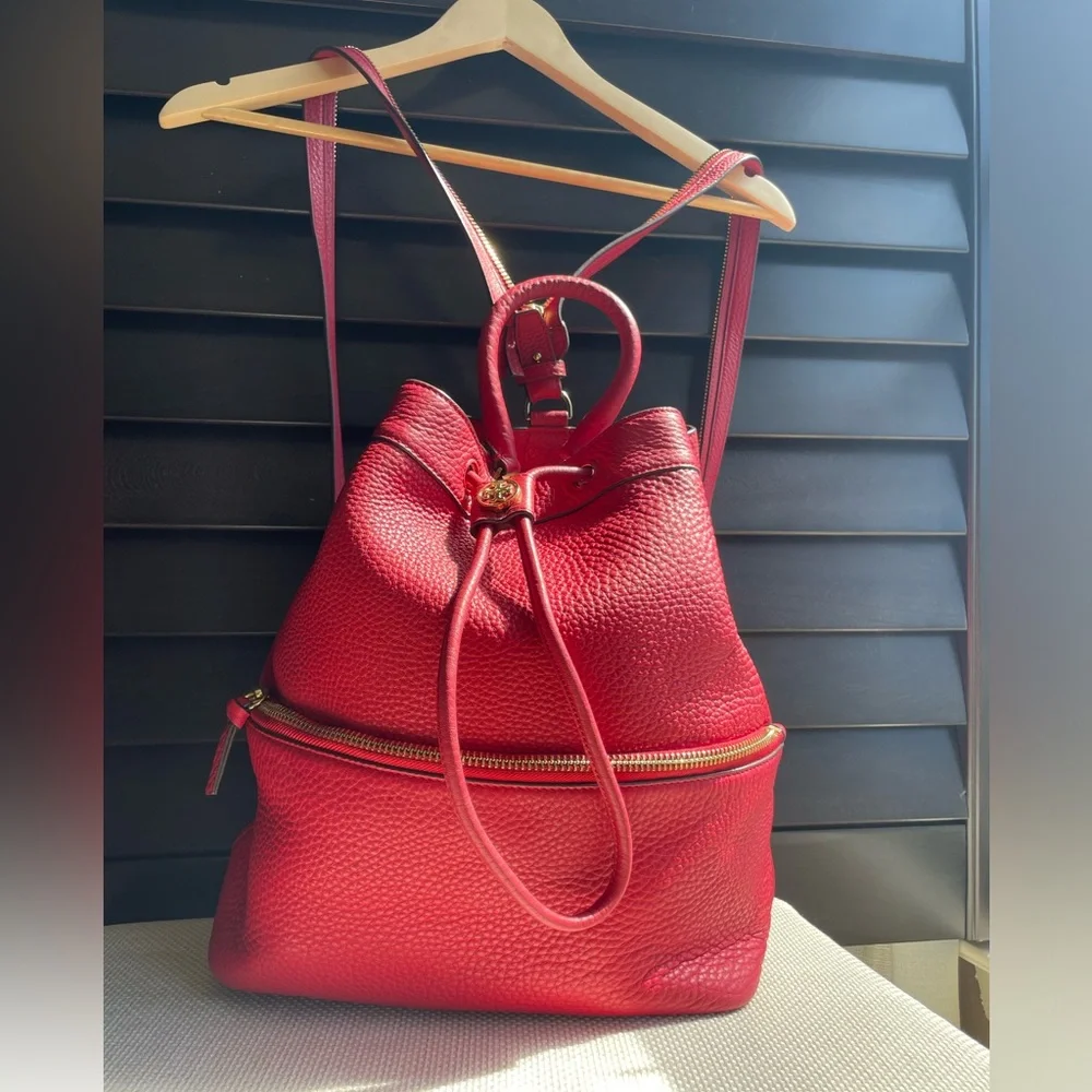 Tory Burch bucket gold leather